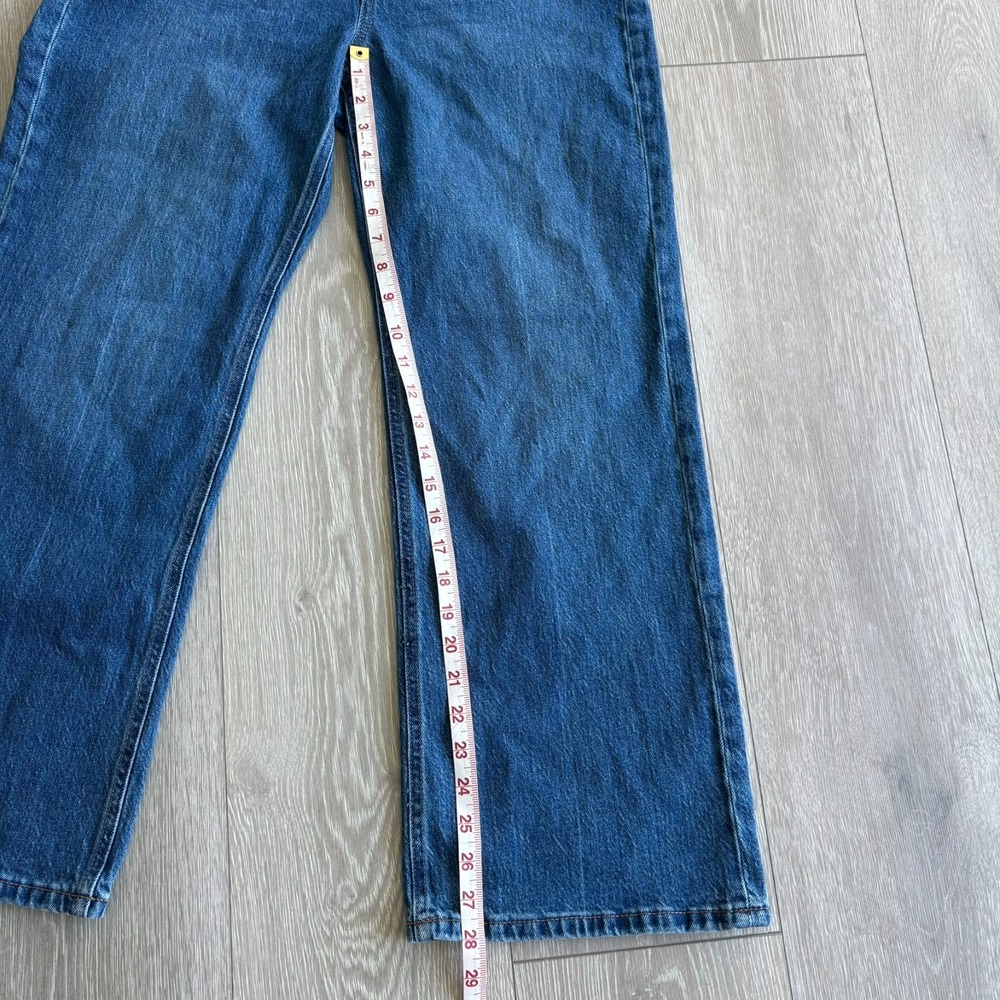 Loft Womens Indigo Blue Denim Comfort Stretch The Wide Leg Jeans Size 30/10 - Picture 10 of 12
